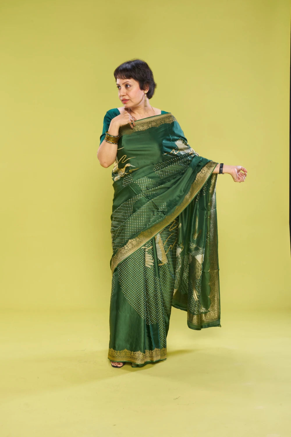 Radiantly Dark Green Elegance