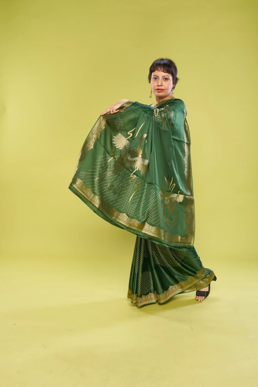 Radiantly Dark Green Elegance
