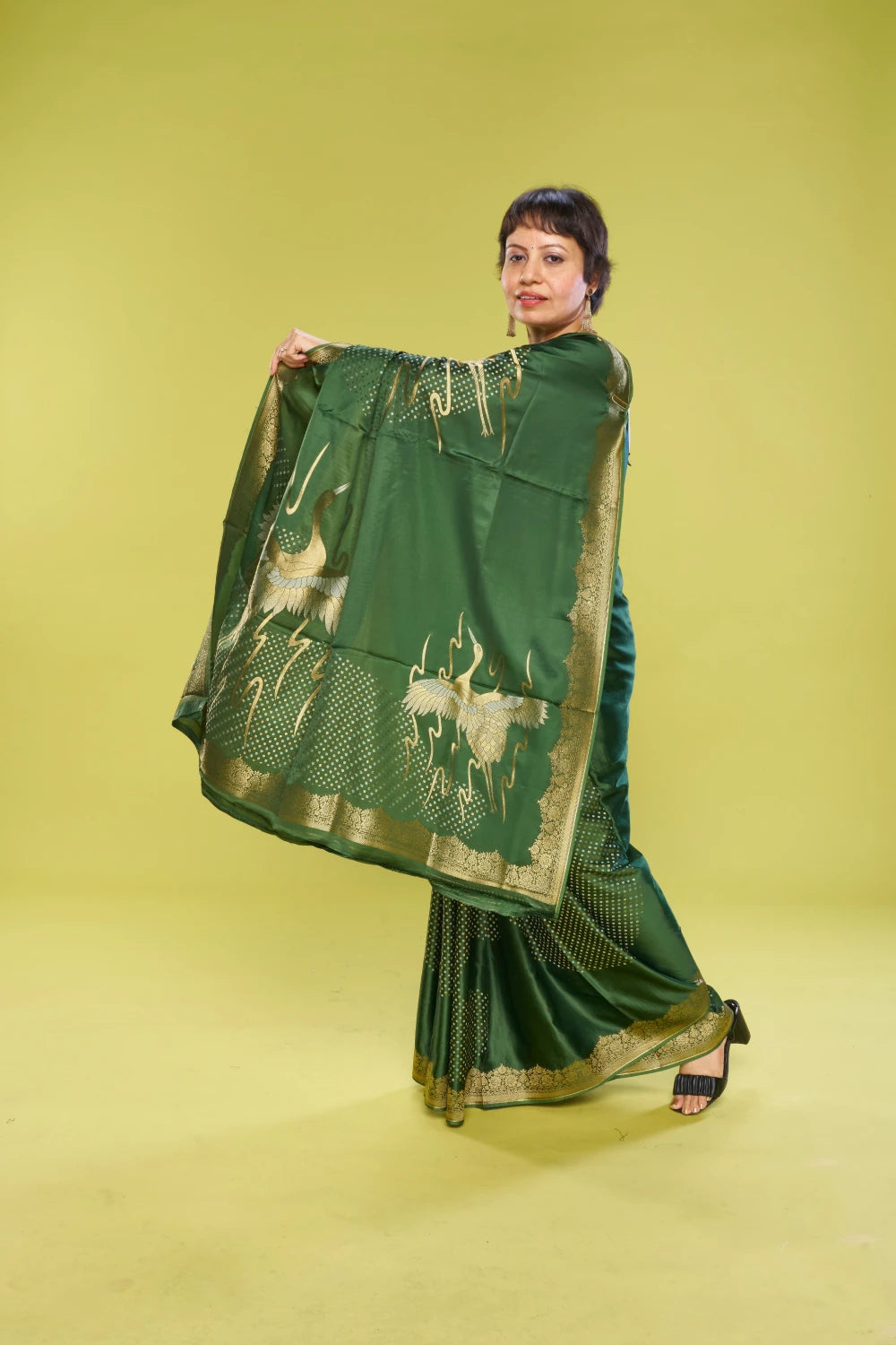 Radiantly Dark Green Elegance