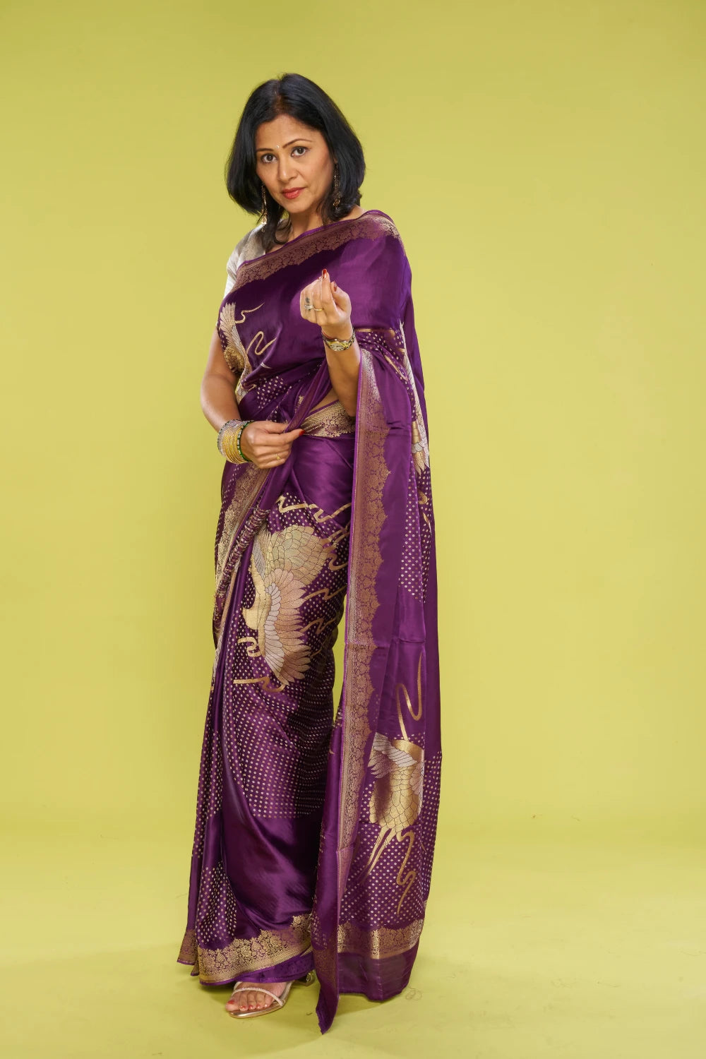 Shimmering Imperial Purple Elegance