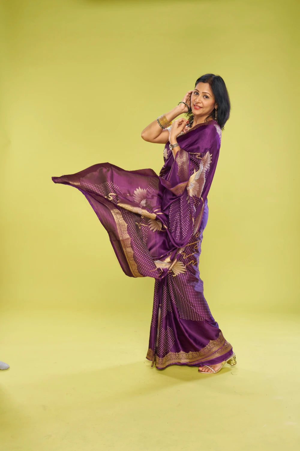 Shimmering Imperial Purple Elegance