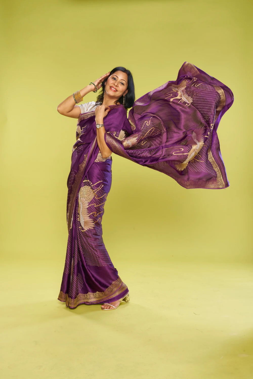 Shimmering Imperial Purple Elegance