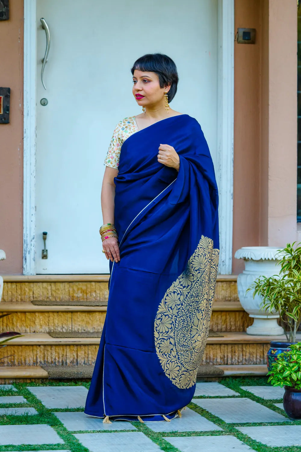 Radiant Midnight Blue Elegance