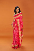 Iconic Vibrant Elegance - Vibrant-Magenta Red (Floral motifs)