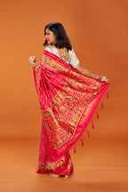 Iconic Vibrant Elegance - Vibrant-Magenta Red (Floral motifs)